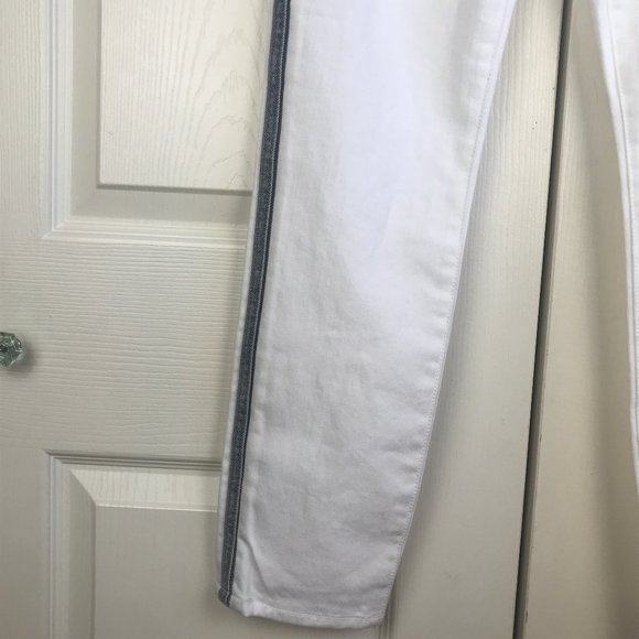 Joie Gracelyn Two Tone Skinny White Ankle Jeans - Picture 7 of 15